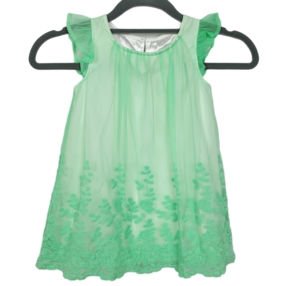Cherokee sz 2T pastel Easter Dress lace overlay